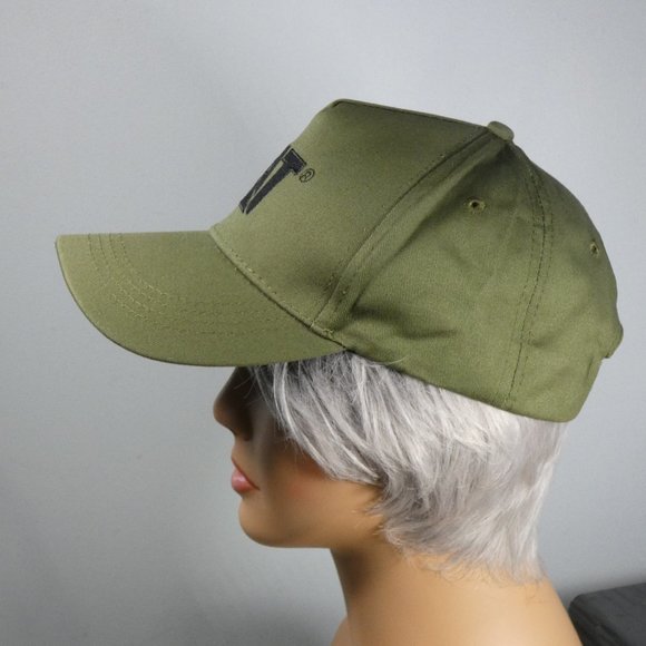 Caterpillar - CAT logo ball cap Army green with black logos - Picture 8 of 9